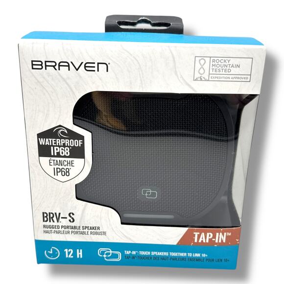Braven BRV-S Rugged Portable Bluetooth Speaker - Black - Picture 2 of 5